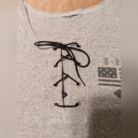 Vintage Harley-Davidson® Lace-Up Tank Top - Picture 5 of 8